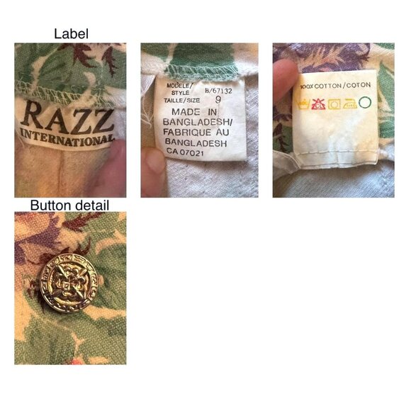 90s vintage pastel floral print high waist rise button up denim jean mini skirt - Picture 9 of 9